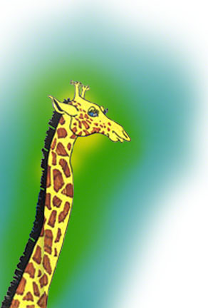 Vancouver Game Farm Giraffe ~ Illustration by Patrice