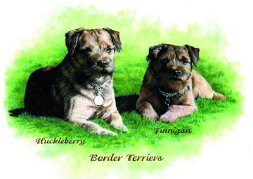 Border Terriers ~ Illustration by Patrice