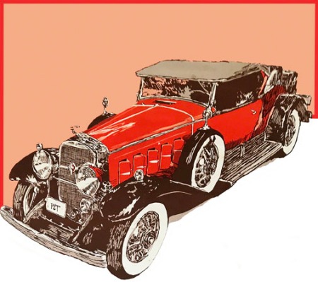 Classic Car ~ Illustration by Patrice for B.C. Central Credit Union